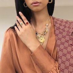 Woman posing jewellery