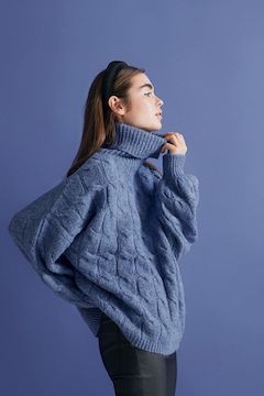 Model with sweater