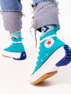 Converse blue shoes