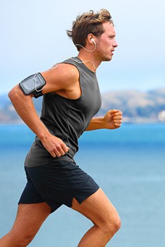 Man running using Gymshark clothing